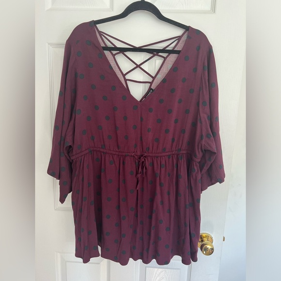 Torrid Babydoll Stretch Challis Top Size 3 - Picture 3 of 5